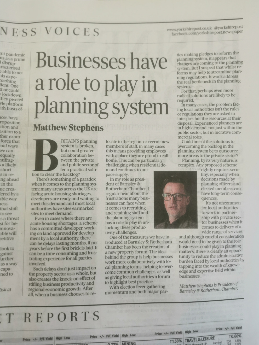 Businesses have a role to play in planning system