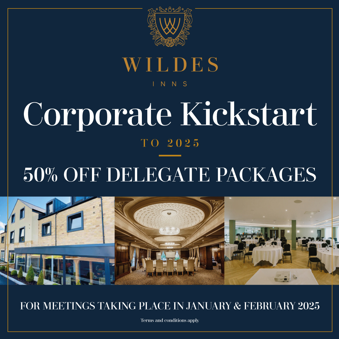 ‘Corporate Kickstart to 2025’ at Wildes Inns with 50% off delegate packages promotion